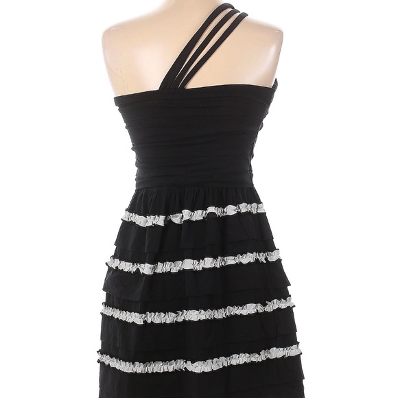 Leifsdottir Black Ruffle Cocktail Dress - Picture 2 of 2